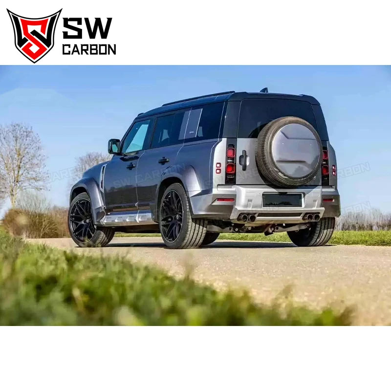 Defender LM Style Wide Body Kit for Land Rover Defender 90 110 Front Bumper Grille Hood Side Skirts Mudguards