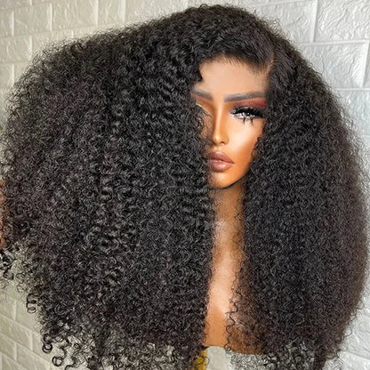 Wholesale Prices Wear and Go Pre Plucked Indian Human Hair Wig Afro Kinky Curly 4x4 5x5 13x4 Full Front HD Glueless Lace Wigs