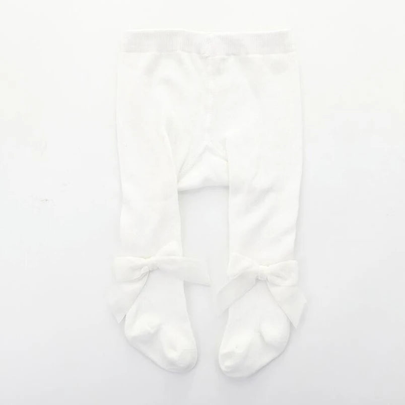 0-3Yrs Newborn baby girls pantyhose velvet ribbon bowknot design kids leggings for girls clothes toddler baby stocking children