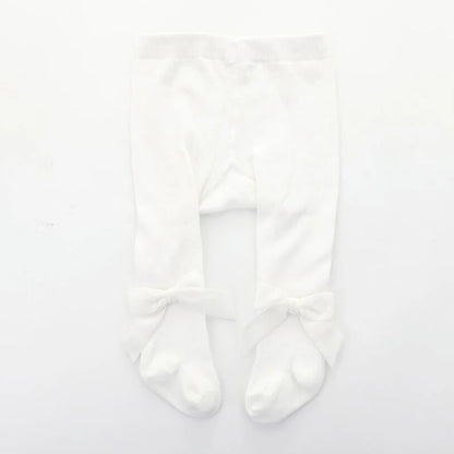 0-3Yrs Newborn baby girls pantyhose velvet ribbon bowknot design kids leggings for girls clothes toddler baby stocking children