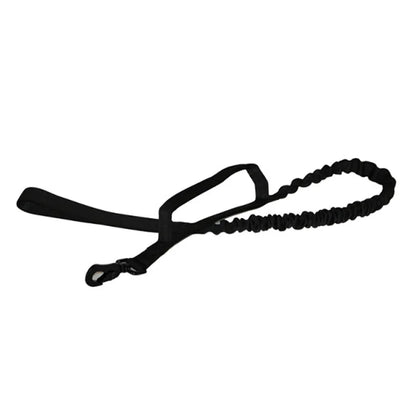 High Quality Adjustable Nylon Tactical Dog Pet Training Bungee Leash Solid Pattern with Scarf Decoration for Large Medium Dogs