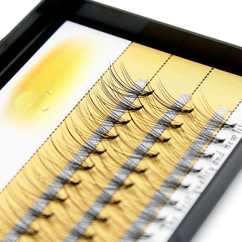 Kimcci Natural Fake Eye Lashes 60pcs 8/10/12/14mm Makeup Individual Cluster Eye Lashes Grafting Fake False Eyelashes Faux Cilias