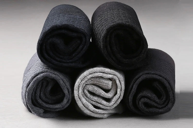 10 Pairs/Lot Men's Bamboo Fiber Socks 2025 New Compression Autumn Long Black Business Casual Man Dress Sock Gift Plus Size 42-45