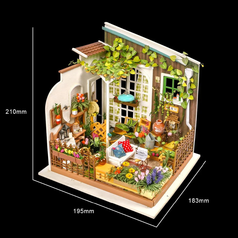 Robotime Rolife 3D Wooden Puzzles DG108 Miller's Flower Tiny DIY Miniature House USA Drop Shipping