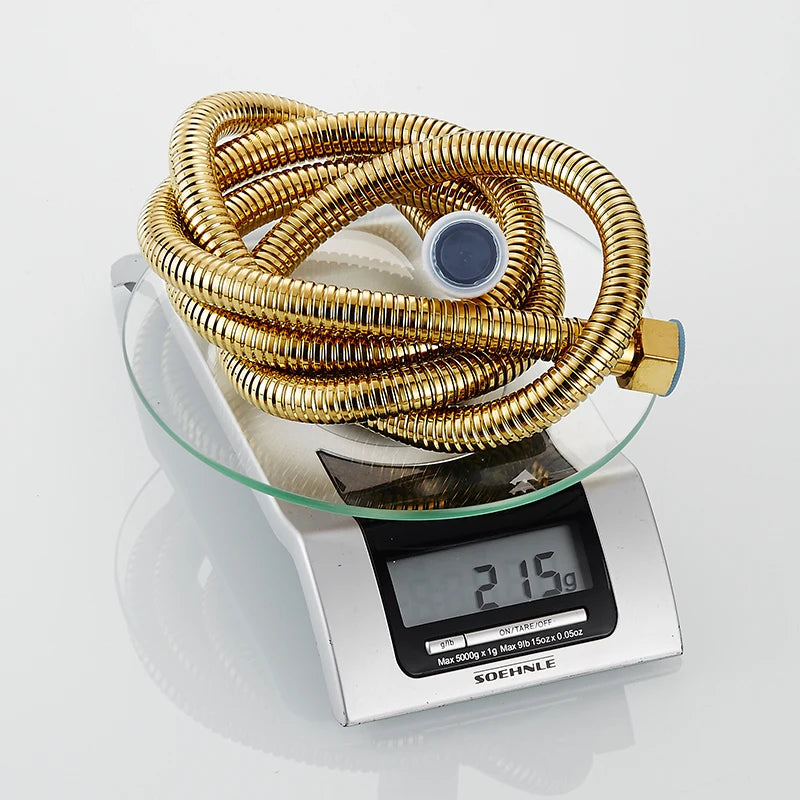 G1/2 " Flexible Brushed Gold Shower Hose 1.5m Antique Plumbing Hose Stainless Steel Gray Bathroom Water Head Shower head Pipe