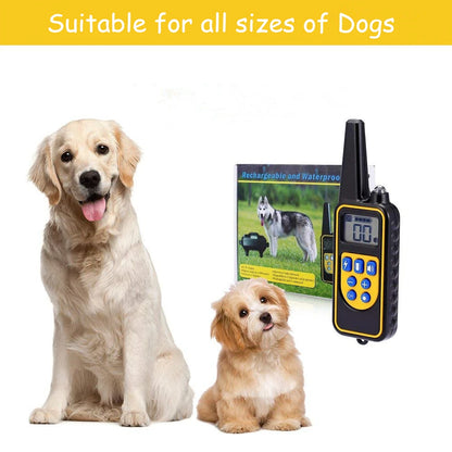 Waterproof 800m Electric Pet Training & Behavior Products Bark Collars Remote Control Rechargeable