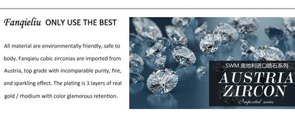 Fanqieliu Stamp 925 Silver Needle CZ Zircon Cross Hoop Earrings For Woman New Jewelry Girl Gift Trendy FQL21473