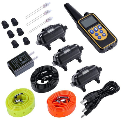 Waterproof 800m Electric Pet Training & Behavior Products Bark Collars Remote Control Rechargeable