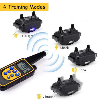 Waterproof 800m Electric Pet Training & Behavior Products Bark Collars Remote Control Rechargeable