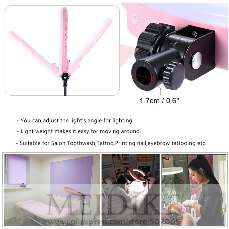 LED Ring lamp FD-480II Beauty Studio LED Ring Light LED lamp Bio-color Video Makeup Lighting + stand (2M)+ bag Photography light
