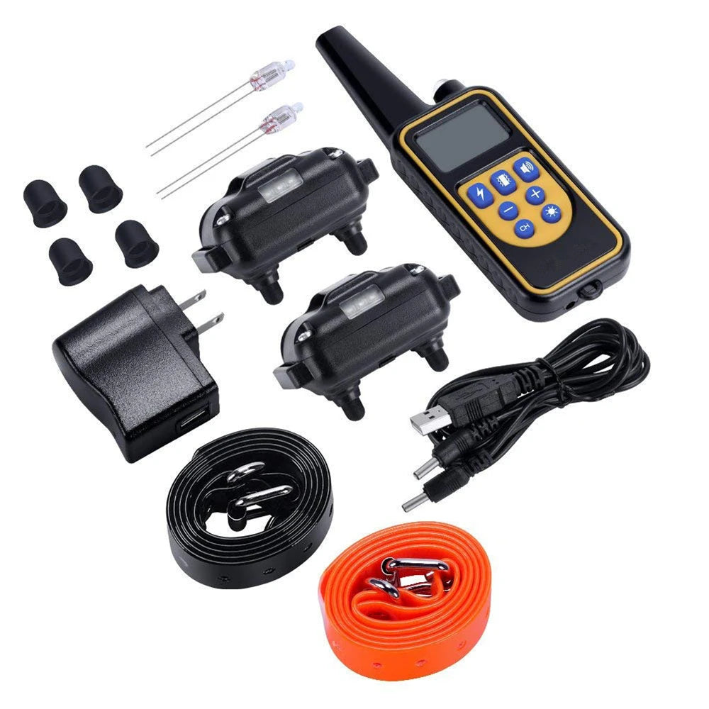 Waterproof 800m Electric Pet Training & Behavior Products Bark Collars Remote Control Rechargeable