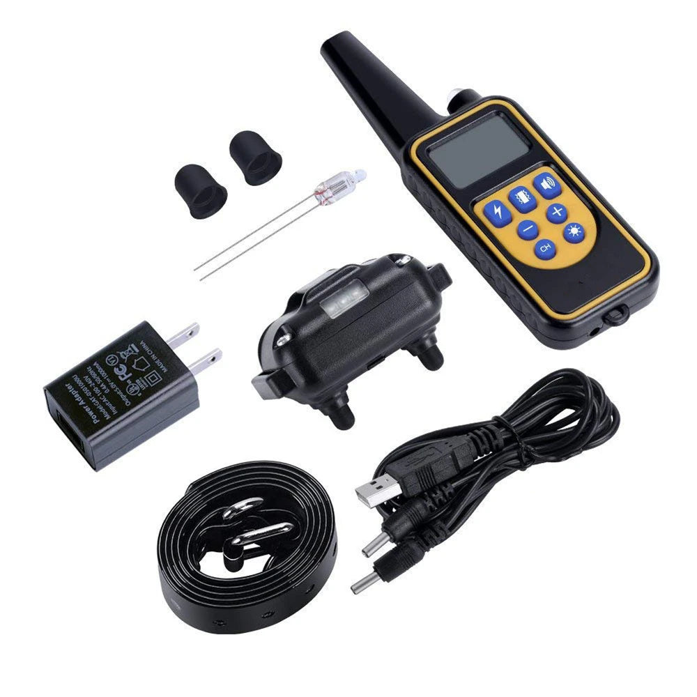 Waterproof 800m Electric Pet Training & Behavior Products Bark Collars Remote Control Rechargeable