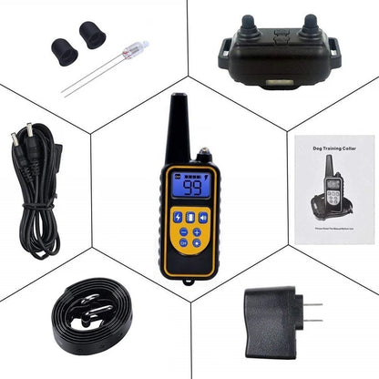Waterproof 800m Electric Pet Training & Behavior Products Bark Collars Remote Control Rechargeable