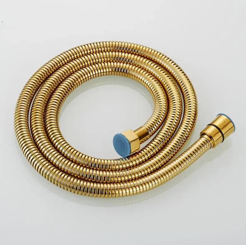 G1/2 " Flexible Brushed Gold Shower Hose 1.5m Antique Plumbing Hose Stainless Steel Gray Bathroom Water Head Shower head Pipe