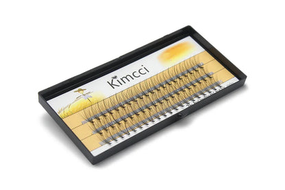 Kimcci Natural Fake Eye Lashes 60pcs 8/10/12/14mm Makeup Individual Cluster Eye Lashes Grafting Fake False Eyelashes Faux Cilias