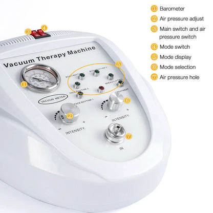 Breast Pump Vacuum Therapy Machine Massager Buttocks Lifting Machine BBL Scraping Cup Female Massage Colombian Buttocks Lifting