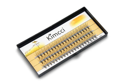 Kimcci Natural Fake Eye Lashes 60pcs 8/10/12/14mm Makeup Individual Cluster Eye Lashes Grafting Fake False Eyelashes Faux Cilias