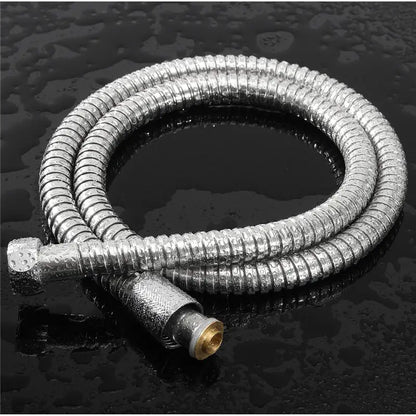 High Quality Grey 1.5m/ 2m /3m G1/2 Inch Flexible Shower Hose Stainless Steel Chrome Bathroom Water Head Shower Extension Pipe