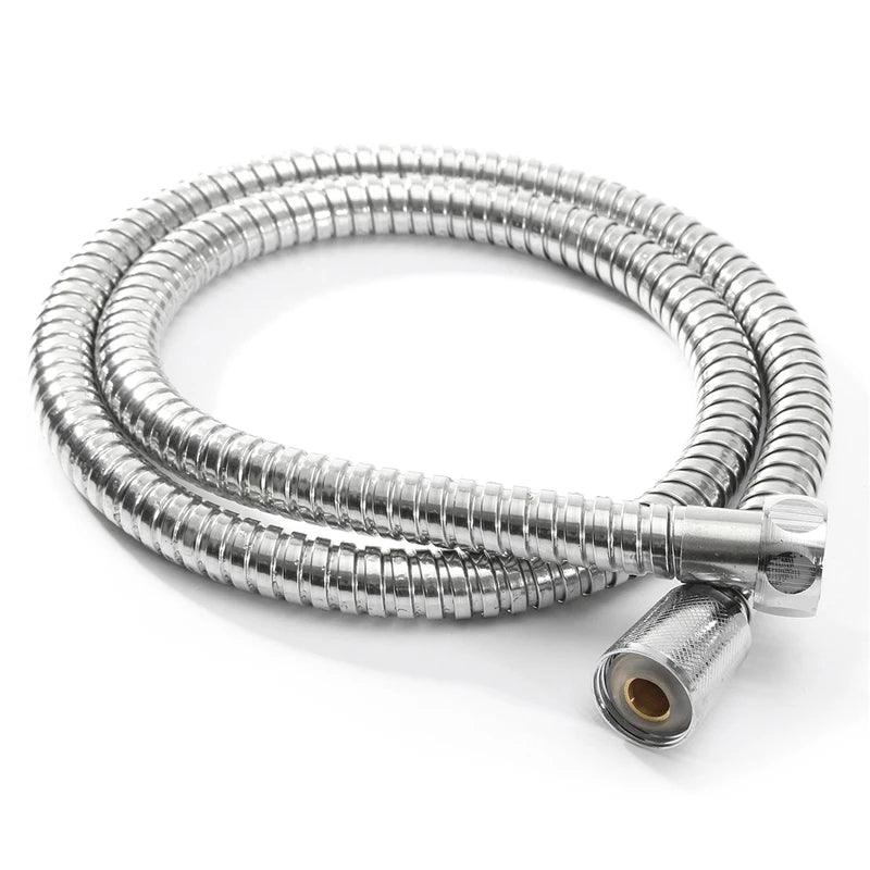High Quality Grey 1.5m/ 2m /3m G1/2 Inch Flexible Shower Hose Stainless Steel Chrome Bathroom Water Head Shower Extension Pipe
