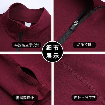 Wholesale Custom Logo Breathable Long Sleeve Men's Gym T-Shirt Active Wear Jogging Sports T-Shirt Soft Elastic Fitness T-Shirt