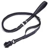 2in1 Car Leash for Medium Large Dogs Reflective Khaki Tactical Design Explosion Proof Frog Buckle Customizable Nylon Pet