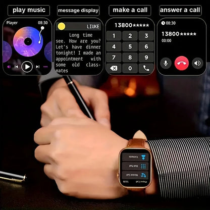 2025 Hot New 2.01-inch Touchscreen Dual-Strap Smartwatch, Unisex, Call Function, Step and Calorie Tracking, Call and Message