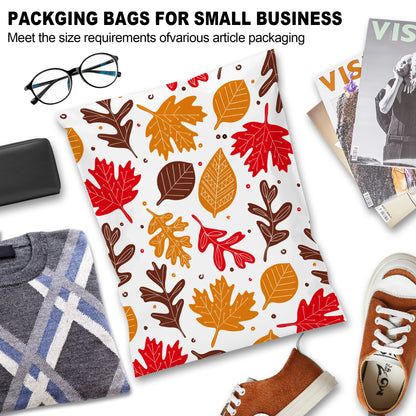 2-Day 5-Day Shipping! 100 Pack 10x13 Inch Maple Leaf Poly Mailers 2 Mil Self-Adhesive Waterproof Bags Eco-Friendly 100%