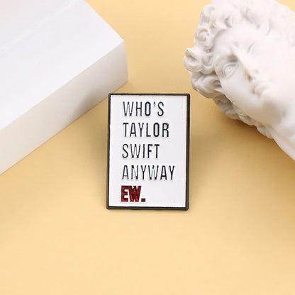 Shmik Funny Rock and Roll Band Enamel Pin Punk Letters Badge Album Collection Jewelry Gift for Music Fans