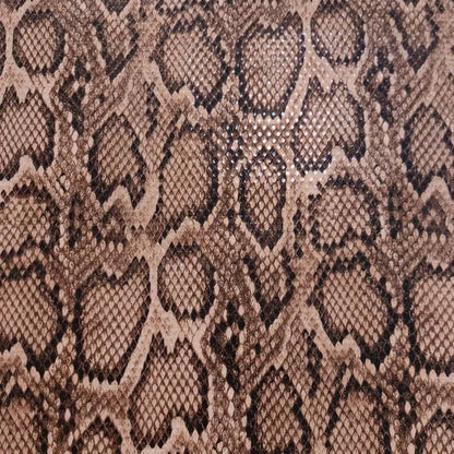 A-4109 PU Artificial Snake Skin Print Glossy Fabric Eco-Friendly Synthetic Leather for Bags Sofa Customization for Furniture