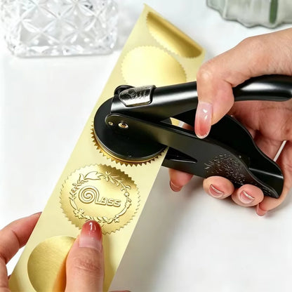 Official Seal Embosser Custom Embosser Stamp Handheld Corporate Seal Wedding Standard Simple Embossing Stamps