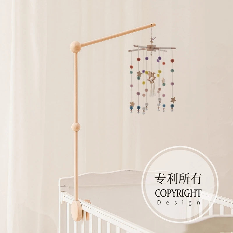 Baby Crib Mobile Bed Bell Toys Musical Rattle Educational Toys Bed Bell Newborn Mobile Bed Bell Bracket Baby Hanging Toys Holder