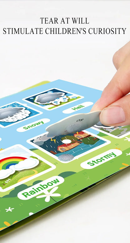 Montessori Educational Toys Preschool Kindergarten Learning Busy Book Sticker Activities for Kids Picture Books XH XHCP-241105