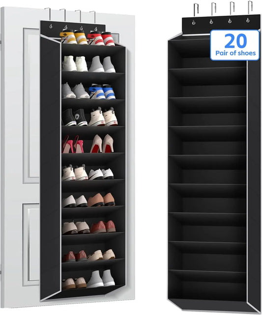 10 Tiers Large Size Over the Door Shoe Organizer Storage Hanging Shoe Rack for Door Shoe Organizer Holder for Sneakers and Boots