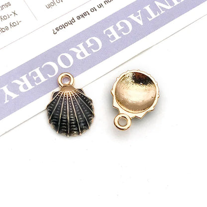 Hot Sale Natural Crafts Alloy Ocean Starfish Conch Seashell Enamel for DIY Nautical Jewelry Making Home Decoration