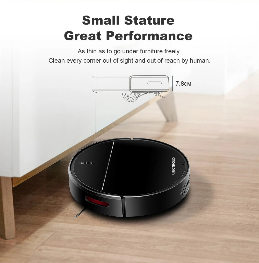 Liectroux M7S Robot Vacuum Cleaner,Smart Dynamic Navigation,4000Pa,Wet Mop,WiFi,Silent,Work with Alexa & Google Home