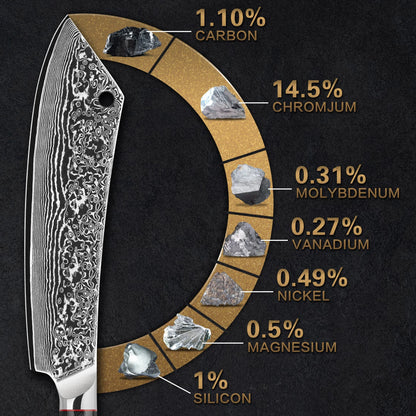 10% Off Custom Logo 67 Layers v Gold G10 Handle 9.5 Inch Damascus Camel Slaughter Knife with Magnet Gift Box