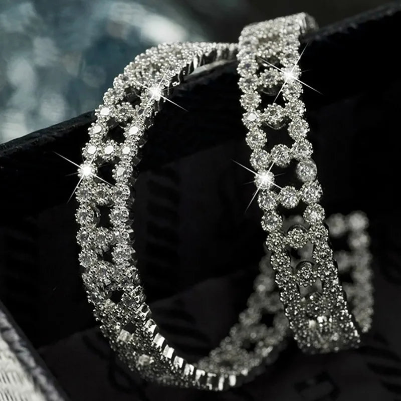 White Bridal Headband with Crystal Rhinestone for Wedding Hair Accessory for Bride