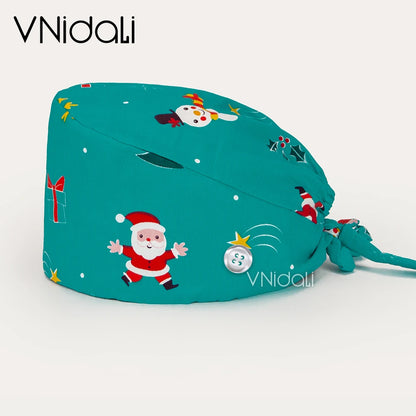 Solid color scrub cap with button pet grooming working Caps  surgical cap Lab work hat  womens Scrub hats nurse accessories