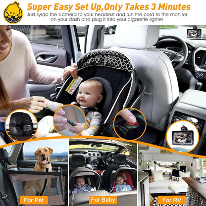 New Design 4.3 Inch Car Baby Camera Real Time Monitoring Kit for Vehicle Rear Seat Safety Viewing