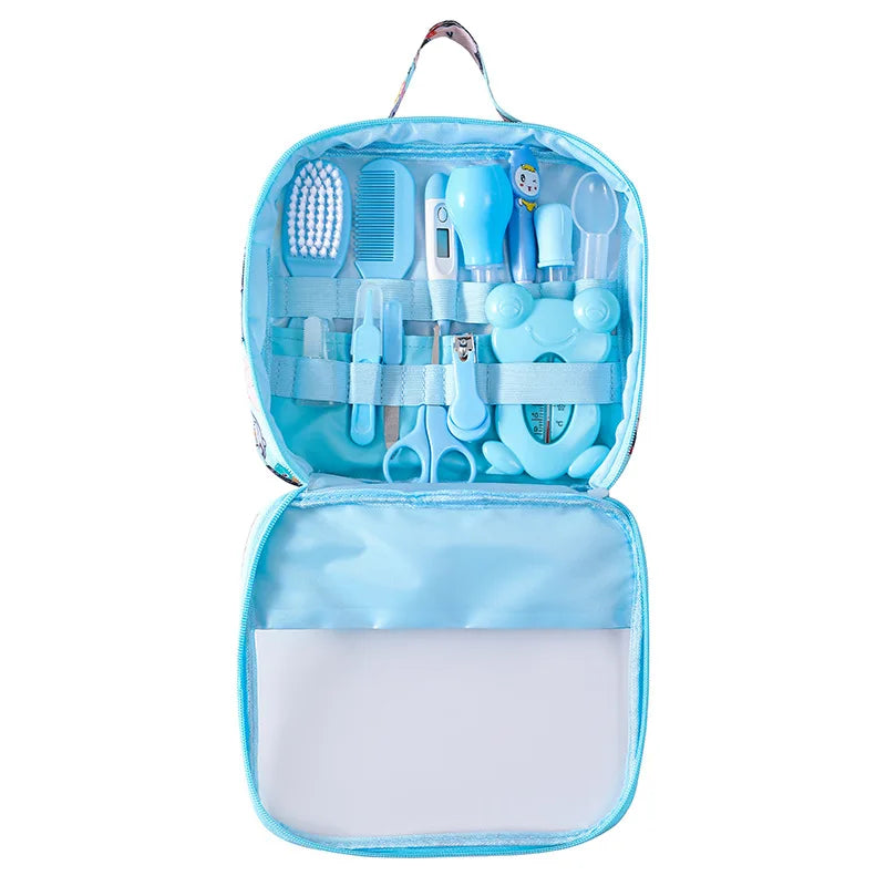 Baby Care Bag Set New Born Baby Products Baby Nasal Aspirator Nail Clipper Thermometer 13 Piece Daily Cleaning Care