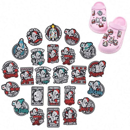 2026 New Set Custom Rubber Shoe Clog Mexico Food Drink Charms for Decoration Christmas Gift Accessory Package