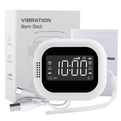 Modern LED Clock for Bedroom Analog/Digital Vibration Alarm with In/Out Wall Mount Electronic Movement