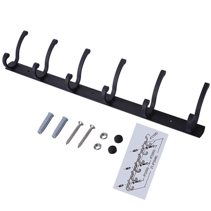 Home Storage Hooks Wall Hooks & Coat Racks Wall Mounted,Mental Black Coat Hanger Wall Mount Towel Hooks for Bathrooms