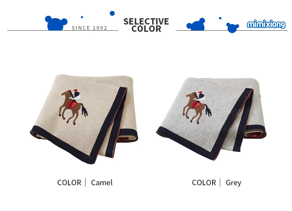 Baby Blankets Knitted Newborn Cute Cartoon Soft Warm Swaddle Kids Bath Towels 100*80cm Toddler Infantil Stroller Bedding Blanket