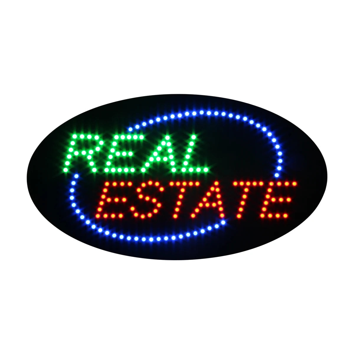 15*27 Inch REAL ESTATE Company Advertising Signs, Led Open Sign Led Vision Indoor Display for Houses Buildings Land