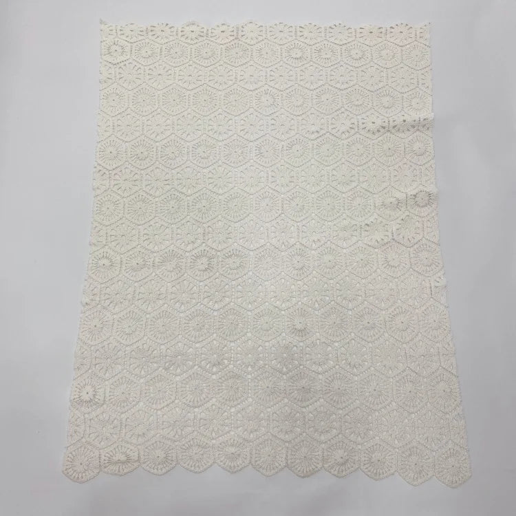 Full Lace Water Soluble Cotton Thread Embroidery Home Fabric Accessories for Clothing for Shoes Bags Fashionable Hollow Design