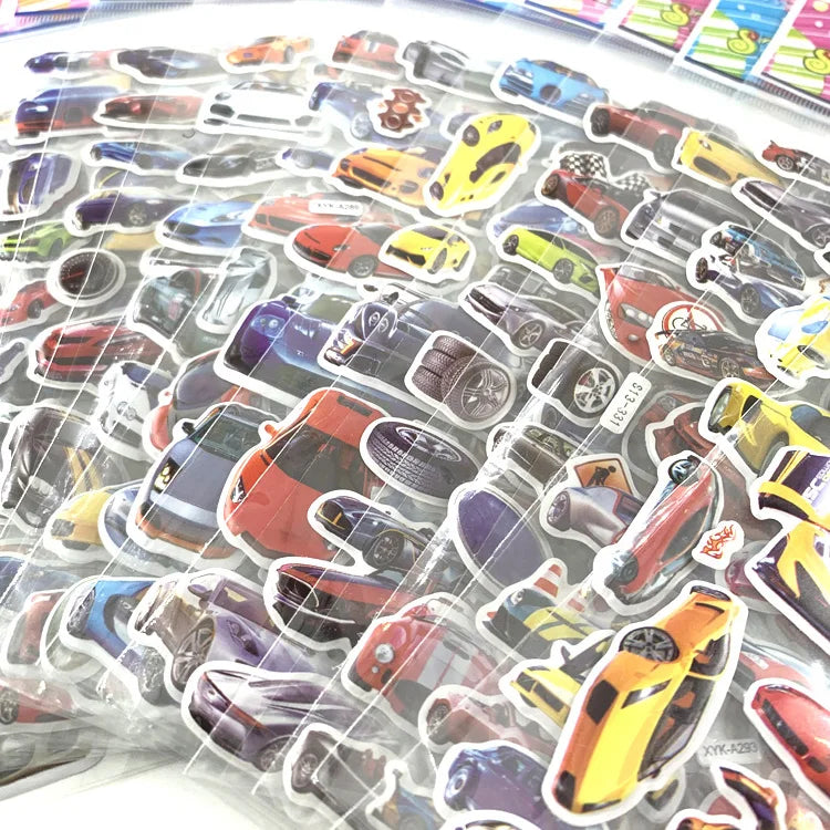 12Sheets/Set Military Fans Weapon Gun Pistol Stickers for Kids Boys PVC Bubble Scrapbook DIY Toys