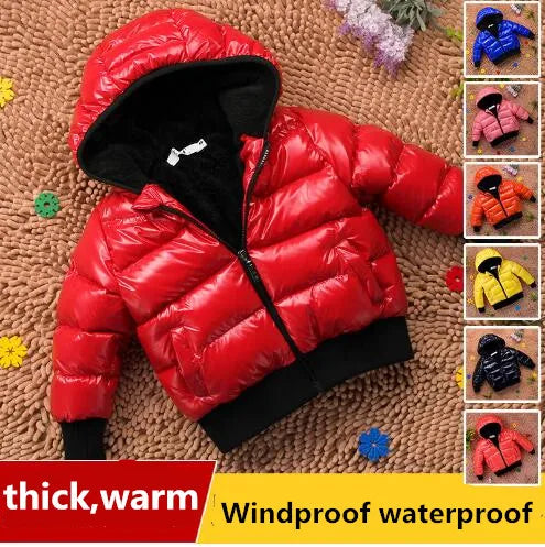 Baby Down Jacket Baby Cotton-padded Coat Boys Girls Clothing Child Winter Thickening Boys Girls Outwear