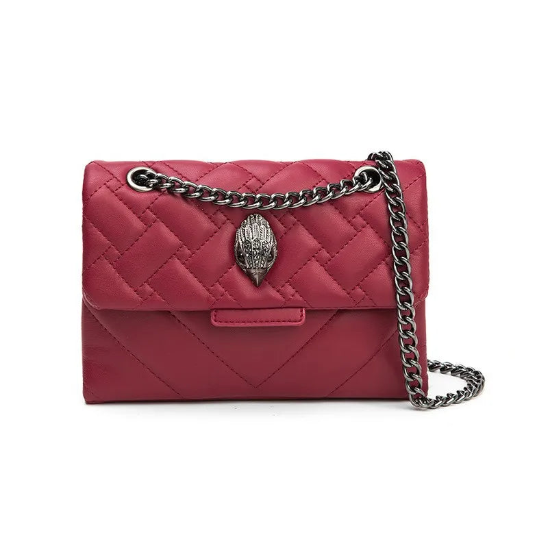 Foreign Trade Cross-Border E-Commerce Women's Chain Crossbody Shoulder Bag Flap Closure PU European Retro Style Small Handbag