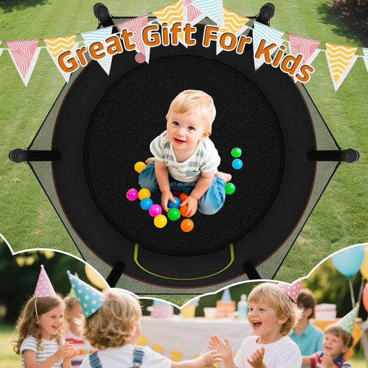 Zoshine 60-Inch Outdoor Kids Sports Trampoline Steel & PP/PVC Construction, Safe Fitness & Play Toy for Children